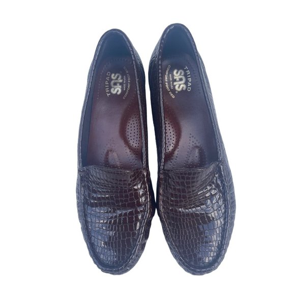 SAS Women's Simplify everyday Slip On Loafer Brown supple leather size 8m pre-ow - Picture 5 of 16